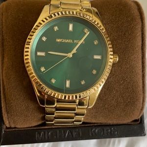 Michael Kors gold and green watch